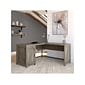 kathy ireland® Home by Bush Furniture Cottage Grove 60" L-Shaped Desk with Drawer, Restored Gray (CGD160RTG-03)