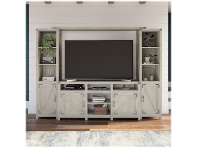 kathy ireland® Home by Bush Furniture Cottage Grove Console TV Stand, Screens up to 70", Cottage White (CGR023CWH)