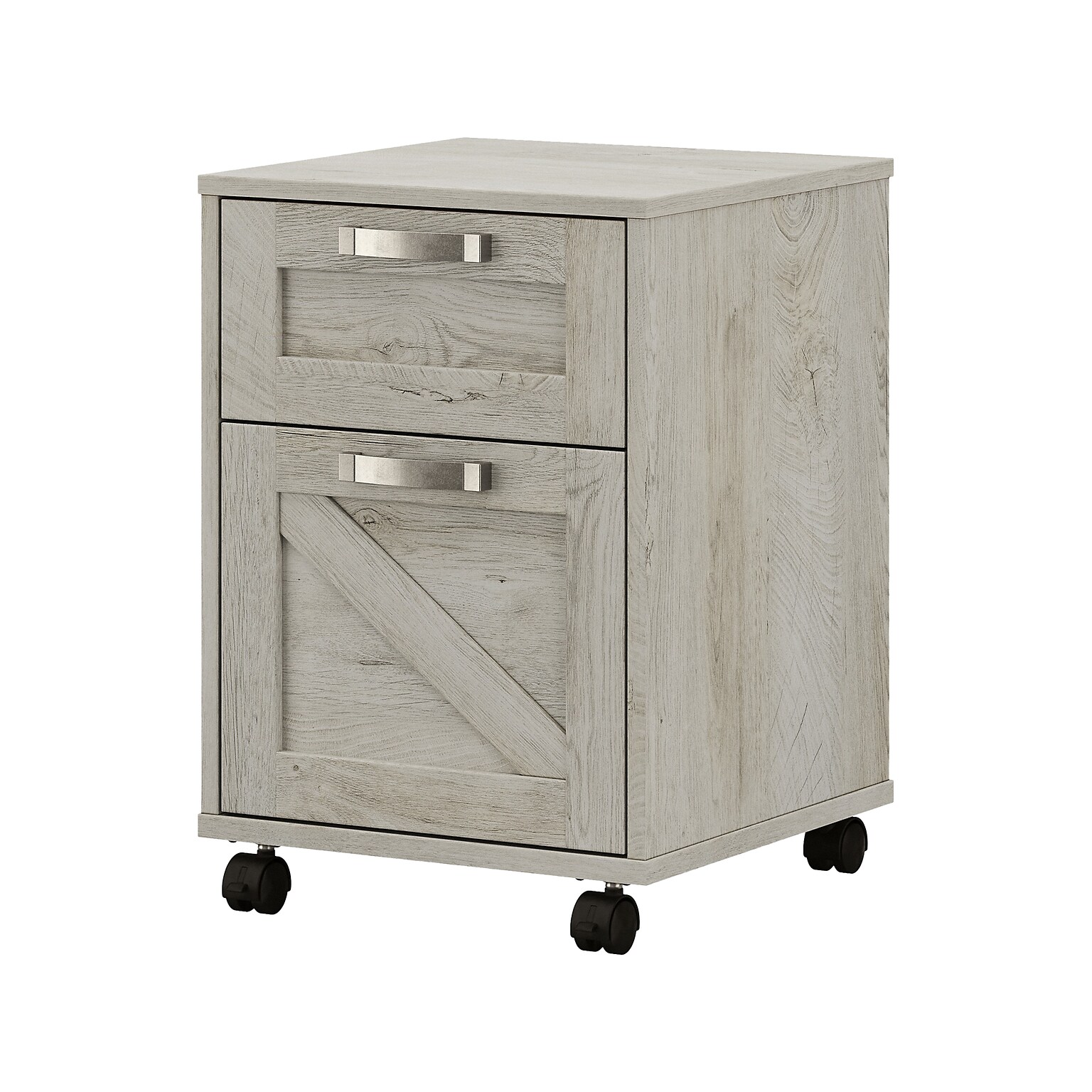 kathy ireland® Home by Bush Furniture 2-Drawer Vertical File Cabinet, Mobile, Letter/Legal, Cottage White, 17
