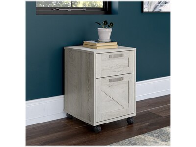 kathy ireland® Home by Bush Furniture 2-Drawer Vertical File Cabinet, Mobile, Letter/Legal, Cottage White, 17"