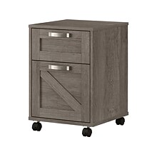 kathy ireland® Home by Bush Furniture 2-Drawer Vertical File Cabinet, Mobile, Letter/Legal, Restored