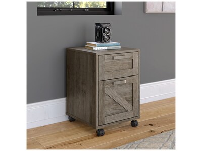 Bush Furniture Knoxville 2-Drawer Mobile File Cabinet, Restored Gray (CGF116RTG-03)