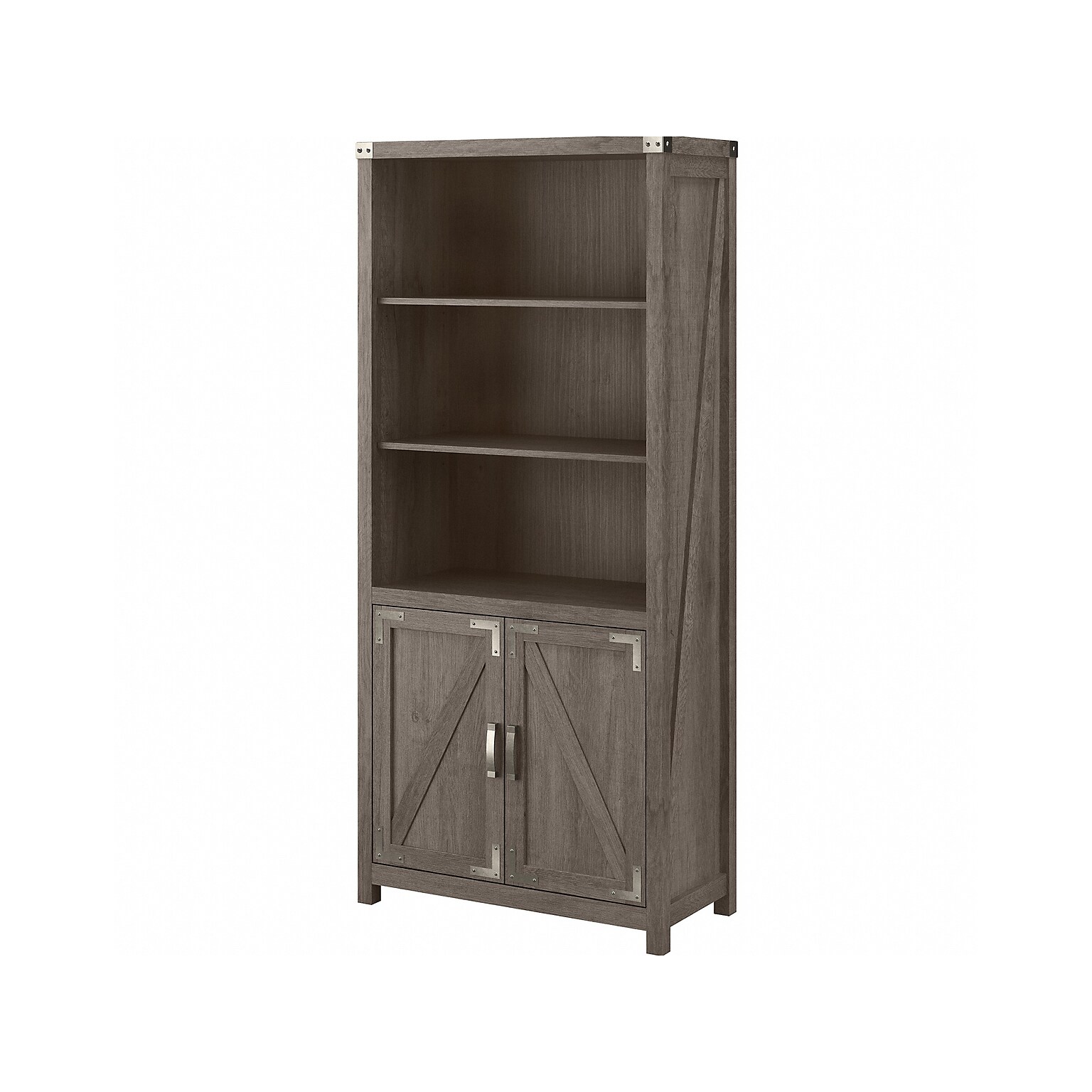 kathy ireland® Home by Bush Furniture Cottage Grove 5-Shelf 72H Bookcase, Restored Gray (CGB132RTG-03)
