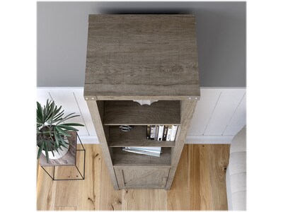 kathy ireland® Home by Bush Furniture Cottage Grove 5-Shelf 72"H Bookcase, Restored Gray (CGB118RTG-03)