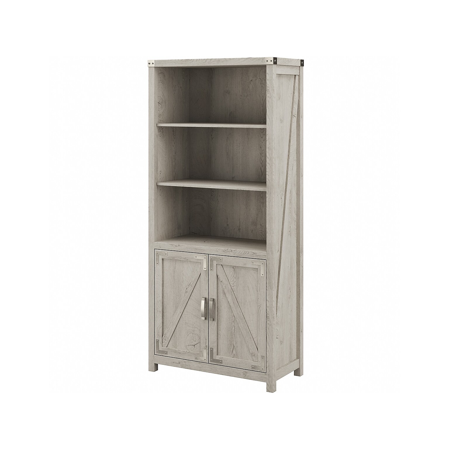 kathy ireland® Home by Bush Furniture Cottage Grove 5-Shelf 72H Bookcase, Cottage White (CGB132CWH-03)
