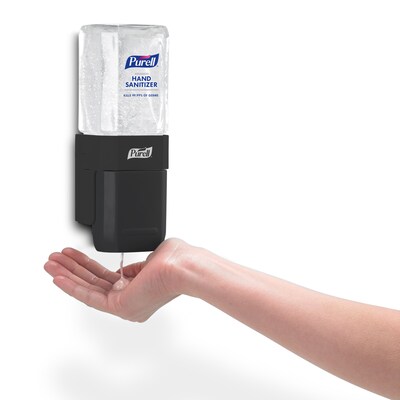 PURELL ES1 Dispenser Starter Kit, Push-Style Hand Sanitizer Dispenser, 450 mL Gel Refill Included, Graphite (4424-D6)