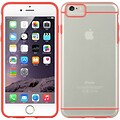 Insten Fusion Candy Glamon Transparent Skin Rubber Gel Case For Apple iPhone 6s Plus / 6 Plus - Red