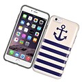 Insten Sail Hard Dual Layer Hybrid Case with card slot holder For Apple iPhone 6/6s - Blue/Beige