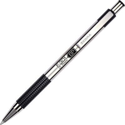 Zebra F-301 Retractable Ballpoint Pens, Fine Point, 0.7mm, Black Ink, Dozen (ZEB27110)