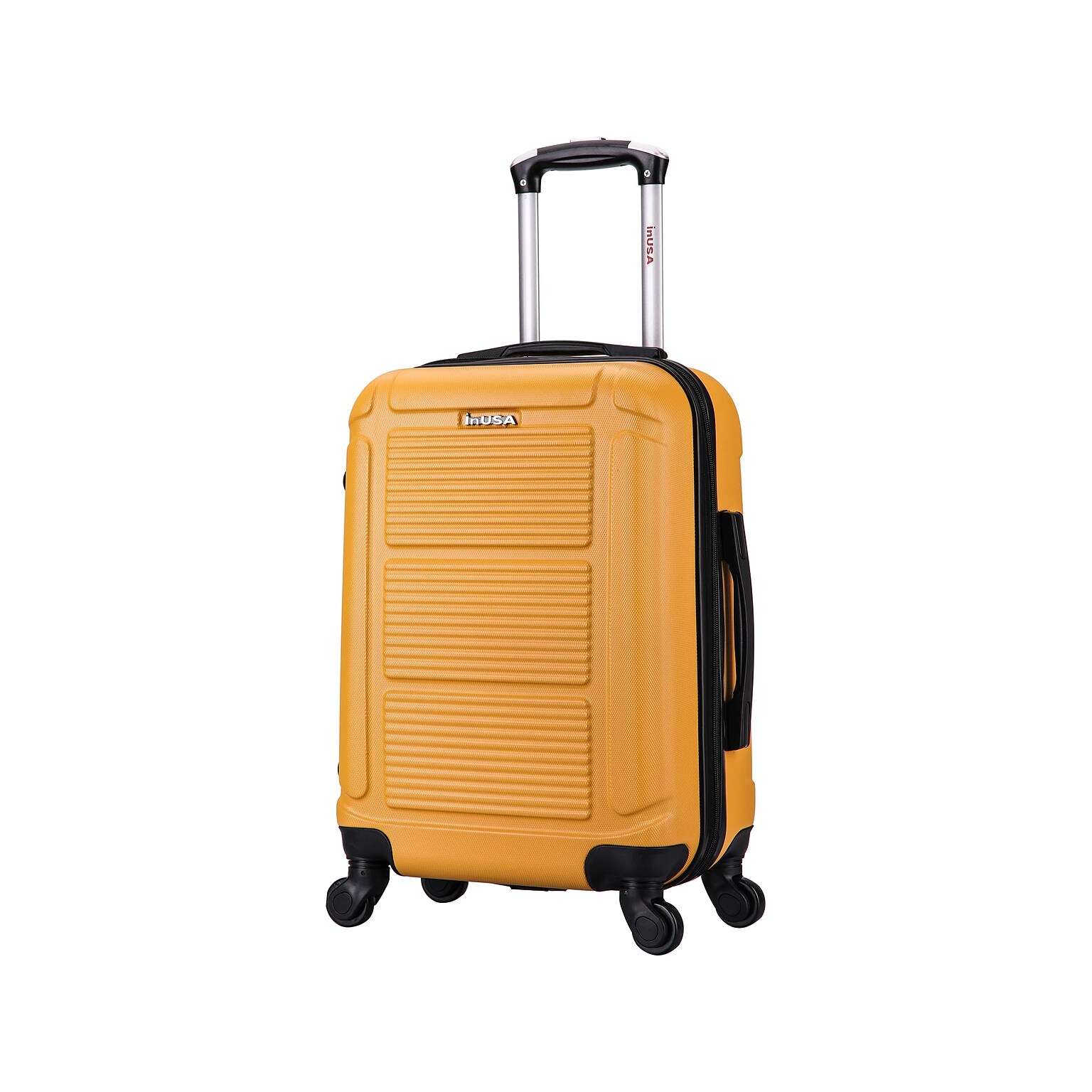 InUSA Pilot 20 Hardside Carry-On Suitcase, 4-Wheeled Spinner, TSA Checkpoint Friendly, Mustard (IUPIL00S-MUS)