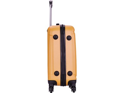 InUSA Pilot 20" Hardside Carry-On Suitcase, 4-Wheeled Spinner, TSA Checkpoint Friendly, Mustard (IUPIL00S-MUS)