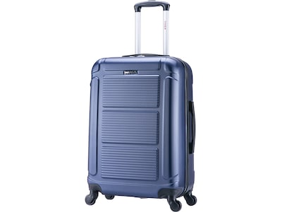InUSA Pilot Medium Plastic 4-Wheel Spinner Luggage, Blue (IUPIL00M-BLU)