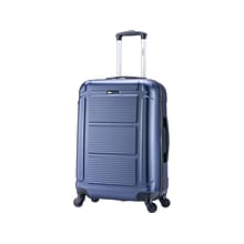 InUSA Pilot Medium Plastic 4-Wheel Spinner Luggage, Blue (IUPIL00M-BLU)