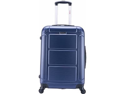 InUSA Pilot 24 Hardside Suitcase, 4-Wheeled Spinner, Blue (IUPIL00M-BLU)