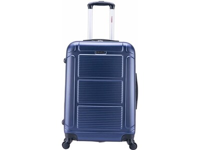 InUSA Pilot Medium Plastic 4-Wheel Spinner Luggage, Blue (IUPIL00M-BLU)