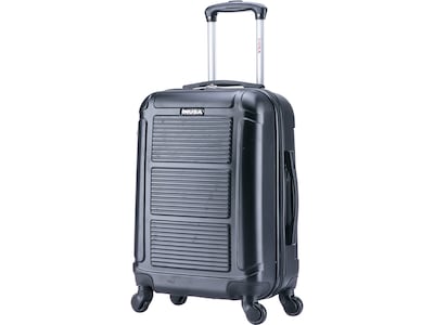 InUSA Pilot 20 Hardside Carry-On Suitcase, 4-Wheeled Spinner, Black (IUPIL00S-COA)