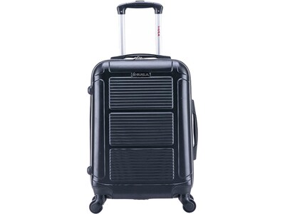 InUSA Pilot 20 Hardside Carry-On Suitcase, 4-Wheeled Spinner, Black (IUPIL00S-COA)