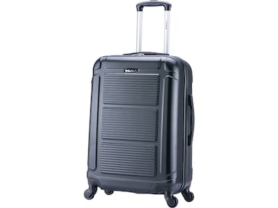 InUSA Pilot Medium Plastic 4-Wheel Spinner Luggage, Black (IUPIL00M-COA)