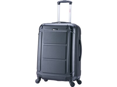 InUSA Pilot Medium Plastic 4-Wheel Spinner Luggage, Black (IUPIL00M-COA)