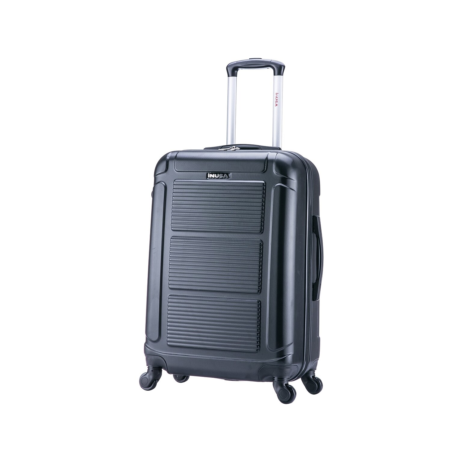 InUSA Pilot 24 Hardside Suitcase, 4-Wheeled Spinner, Black (IUPIL00M-COA)