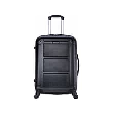 InUSA Pilot Medium Plastic 4-Wheel Spinner Luggage, Black (IUPIL00M-COA)