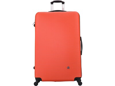 InUSA Royal Extra Large Plastic 4-Wheel Spinner Luggage, Orange (IUROY00XL-ORG)