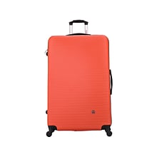 InUSA Royal Extra Large Plastic 4-Wheel Spinner Luggage, Orange (IUROY00XL-ORG)