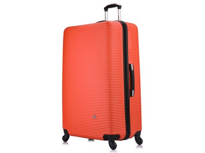 InUSA Royal Extra Large Plastic 4-Wheel Spinner Luggage, Orange (IUROY00XL-ORG)