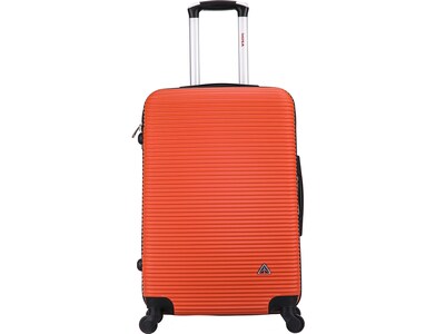 InUSA Royal Medium Plastic 4-Wheel Spinner Luggage, Orange (IUROY00M-ORG)