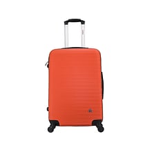 InUSA Royal Medium Plastic 4-Wheel Spinner Luggage, Orange (IUROY00M-ORG)