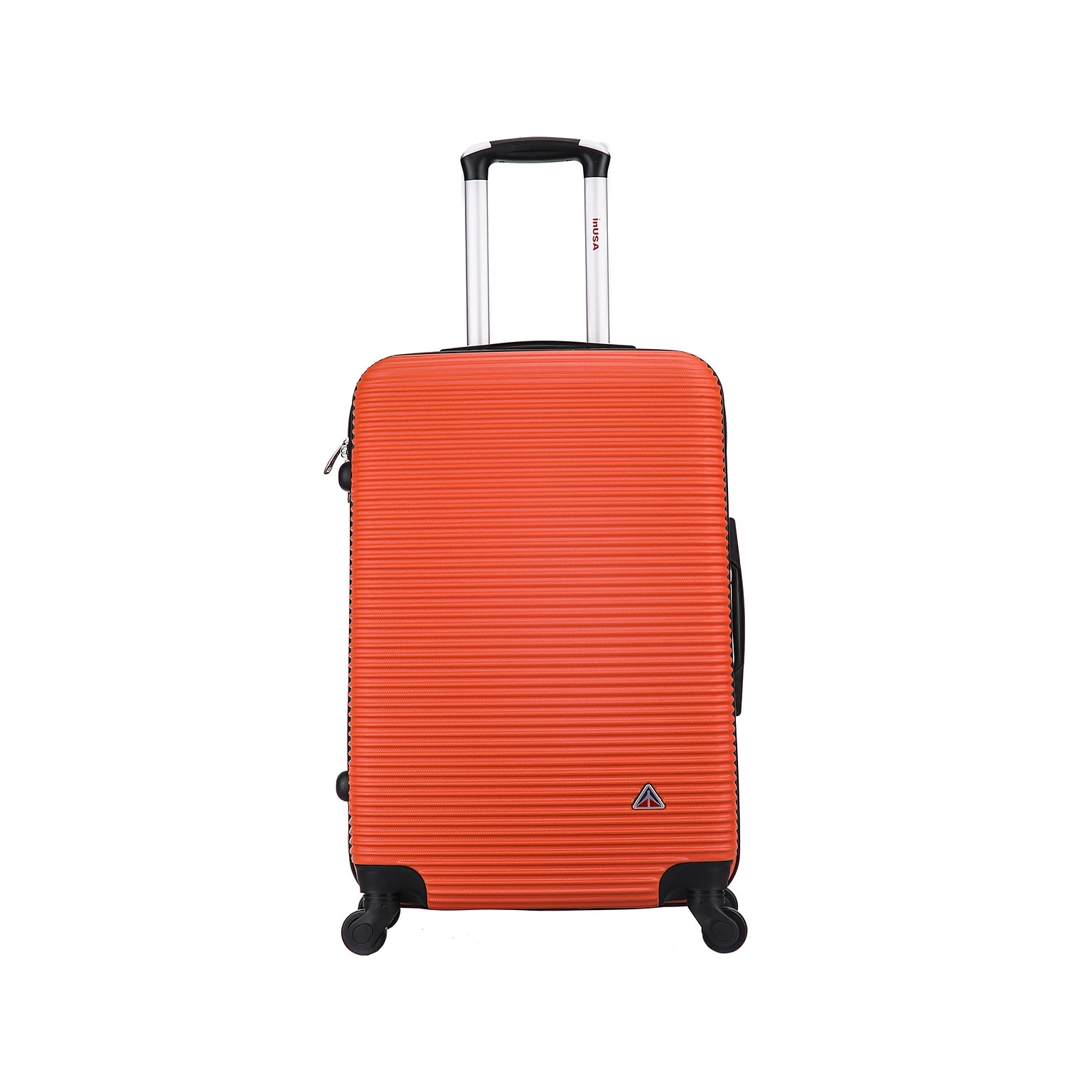 InUSA Royal Medium Plastic 4-Wheel Spinner Luggage, Orange (IUROY00M-ORG)