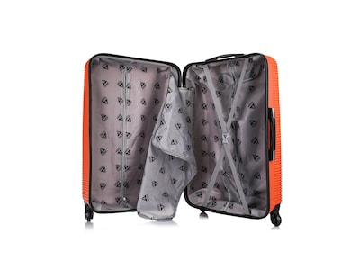 InUSA Royal 24" Hardside Suitcase, 4-Wheeled Spinner, TSA Checkpoint Friendly, Orange (IUROY00M-ORG)