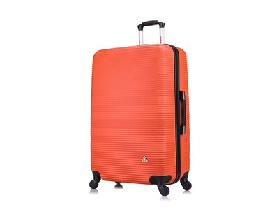 InUSA Royal Large Plastic 4-Wheel Spinner Luggage, Orange (IUROY00L-ORG)