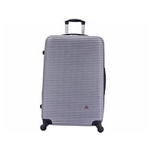 InUSA Royal Large Plastic 4-Wheel Spinner Luggage, Silver (IUROY00L-SIL)