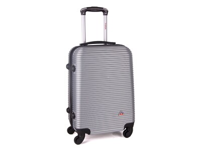 InUSA Royal Large Plastic 4-Wheel Spinner Luggage, Silver (IUROY00L-SIL)