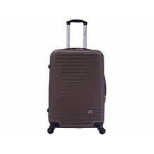 InUSA Royal Medium Plastic 4-Wheel Spinner Luggage, Brown (IUROY00M-BRO)