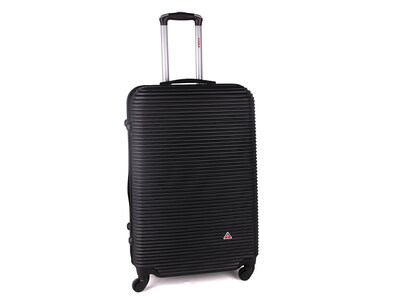 InUSA Royal 26" Hardside Suitcase, 4-Wheeled Spinner, Black (IUROY00M-BLK)