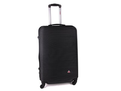 InUSA Royal 24" Hardside Suitcase, 4-Wheeled Spinner, TSA Checkpoint Friendly, Black (IUROY00M-BLK)