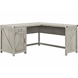 kathy ireland® Home by Bush Furniture Cottage Grove 60 L-Shaped Desk, Cottage White (CGD160CWH-03)