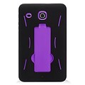 Insten Symbiosis Hybrid Hard Silicone Amor Shockproof Stand Case For Samsung Galaxy Tab E 8 - Black/Purple