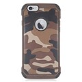 Insten Camouflage Hard Hybrid Dual Layer Case For Apple iPhone 6/6s - Brown/Black