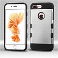 Insten Brushed TUFF Trooper Hybrid Hard PC/TPU Case (Military-Grade Certified) For Apple iPhone 7 Plus - Silver/Black