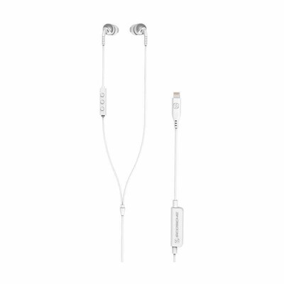 SCOSCHE IDR301LWT Increased Dynamic Range Earbuds with Lightning Connector, White