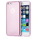 Insten Luxchrome Electroplated Chrome Frame Shimmery Plate TPU Case For Apple iPhone 6 / 6s - Pink