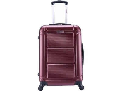 InUSA Pilot 26 Hardside Suitcase, 4-Wheeled Spinner, Wine (IUPIL00M-WIN)