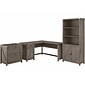 kathy ireland® Home by Bush Furniture Cottage Grove 60 L-Shaped Desk with Storage, Restored Gray (C