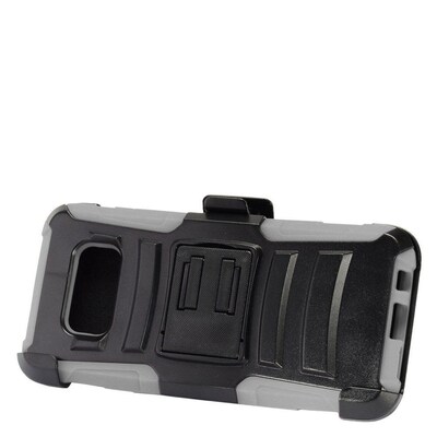 Insten Hybrid Armor Stand Dual Layer Case with Holster Clip For Samsung Galaxy S8 - Grey