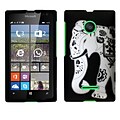 Insten Elephant Hard Rubberized Case For Microsoft lumia 435 - Black/White