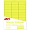 JAM Paper Laser/Inkjet Address Labels, 1 x 2 5/8, Neon Yellow, 30 Labels/Sheet, 4 Sheets/Pack (354