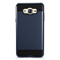 Insten Brushed Metal Hybrid Hard Plastic TPU Shockproof Case Cover For Samsung Galaxy J7 (2016) - Blue/Black